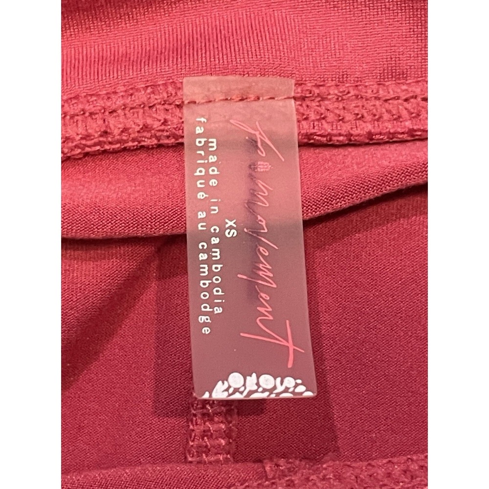 Free People FP Movement Pink Yoga Leggings Balletcore Criss‎ Cross Detail XS - Picture 4 of 6